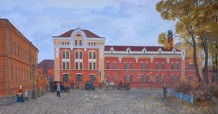 Distileria din Bryansk, reprezentare plastică istorică. Sursă: https://www.bryanskspirtprom.ru/en/about-us/history/