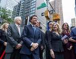 FOTO Intersecția Regina Maria la New York. Plăcuță inaugurată de Nicușor Dan 