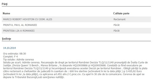Prințul Paul de România, executat silit de un cetățean britanic