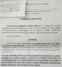 Oprescu cere să fie dus la spital, chiar și pe banii săi