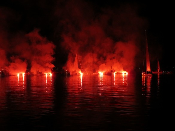 Adio artificii pe lacul Snagov