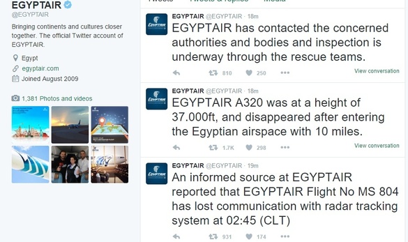 UPDATE FOTO Cursa EgyptAir dispărută de pe radare cu 66 de persoane s-a prăbușit