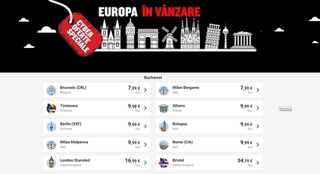 Un total de 250.000 bilete avion, ofertate de la 9,99 euro pentru călătorii către mai multe orașe europene