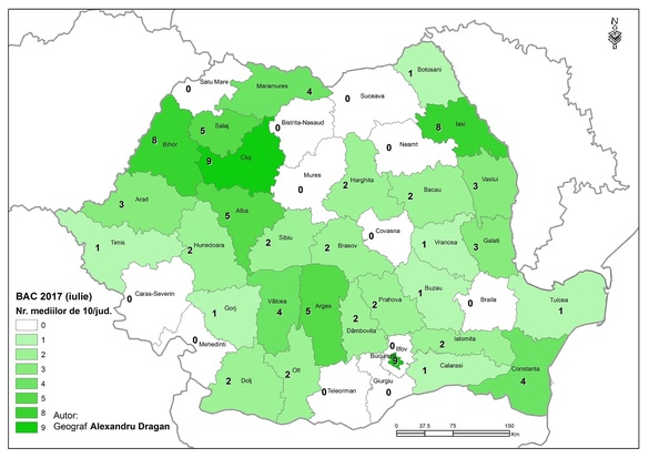 Rata de promovare la bacalaureat este de 71,4 la sută. HARTA mediilor de 10 și a promovabilității pe județe