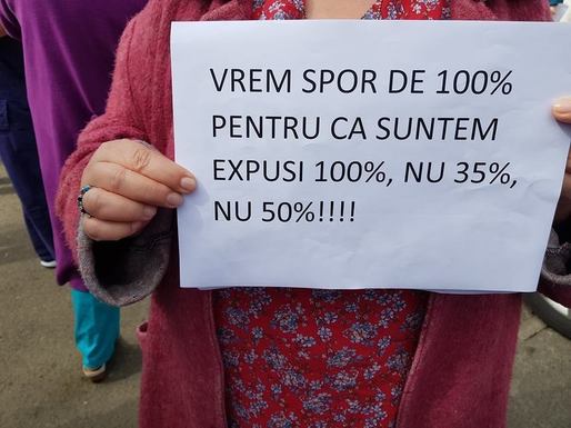 Noi proteste ale angajaților Spitalului de Urgență Craiova, din cauza reducerii sporurilor