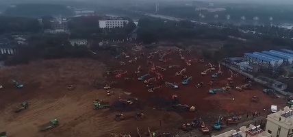 VIDEO China, un nou record - construiește în 10 zile un spital pentru 1.000 de pacienți cu coronavirus
