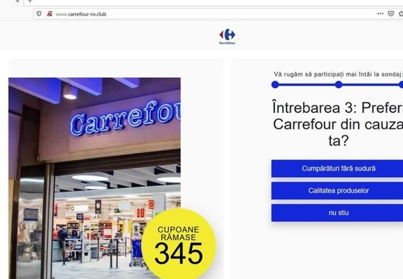 FOTO Valul de înșelătorii scam continuă. A venit rândul Carrefour