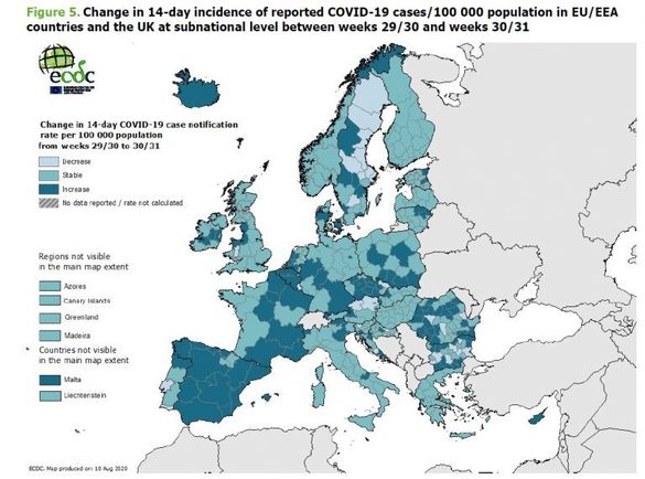 INFOGRAFICE Anunț - România, pe primul loc în evoluția epidemiei de COVID-19 în UE: cea mai mare rată de pozitivare, 19 decese la 1 milion de locuitori și o rată a cazurilor noi de aproape 4 ori cât media UE