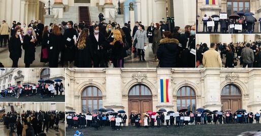 Mii de avocați din toată țara au protestat, exprimându-și indignarea pentru condamnarea avocatului Robert Roșu la închisoare cu executare în dosarul Ferma Băneasa