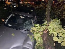 VIDEO Furtună puternică în Cluj-Napoca. Străzi inundate, copaci rupți și locuințe fără curent