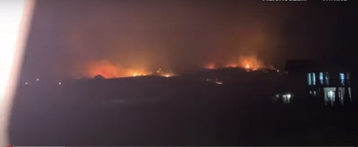 VIDEO Incendiu puternic la Pietricica, 20 de hectare afectate