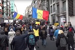 VIDEO Manifestație la Bruxelles împotriva măsurilor sanitare. Steagurile României sunt foarte vizibile
