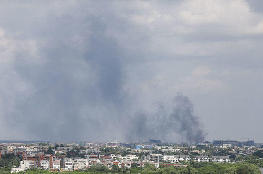 FOTO Incendiu puternic în Pipera