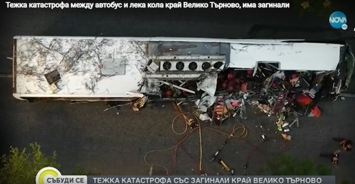 FOTO Accident grav în care a fost implicat un autocar românesc. Patru morți și nouă răniți, lângă Veliko Tarnovo, Bulgaria