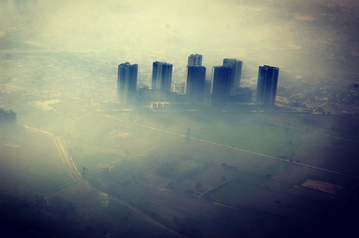 FOTO Poluare extremă în această seară în București