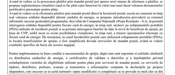 DOCUMENT Guvernul a constatat cu surprindere că românii vulnerabili pierd subvenția prin cardul de energie dacă se mută