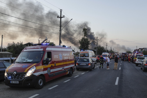 VIDEO&FOTO Explozie urmată de incendiu la o stație GPL din localitatea Crevedia. Celulă de criză la MAI. Zeci de victime spitalizate. Pacienți transferați în Belgia și Italia