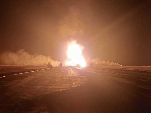 VIDEO Explozie urmată de incendiu pe șantierul Autostrăzii Moldova. A luat foc o magistrală de gaz. Patru muncitori au murit și alți cinci au fost răniți