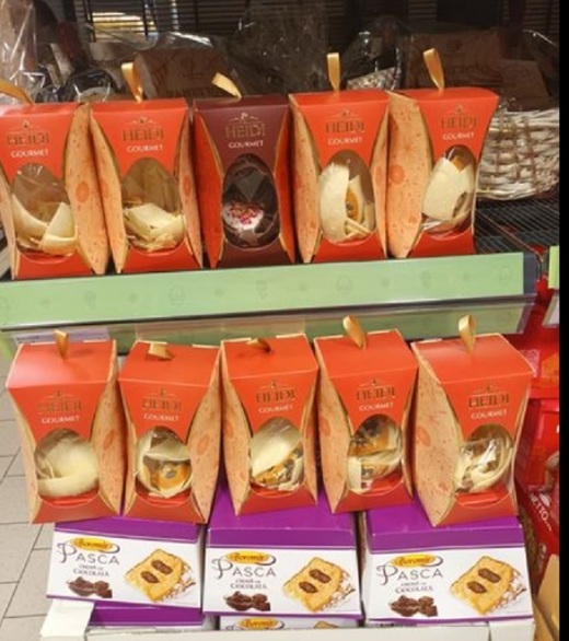 FOTO Lidl și Heidi Chocolate fac apel la clienții români să nu mai spargă iepurașii și ouăle de ciocolată din magazine