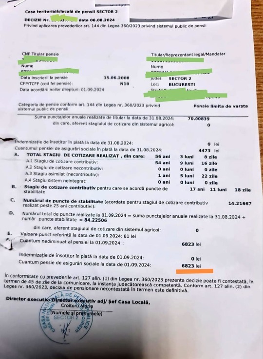 Precizări CNAS pentru pensionarii care au primit, în septembrie, altă pensie în talon decât cea din decizia de recalculare. Când se vor achita diferențele