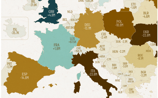 HARTĂ Prăbușire demografică a Europei 2025-2100. România pierde peste 8 milioane de oameni