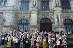 FOTO Zeci de grefieri protestează la instanțe și parchete din București, după eliminarea sporului pentru condiții grele de muncă. „Refuzăm umilința”