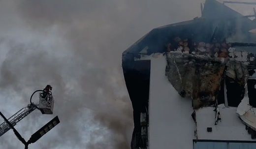 Incendiu la un hotel din Tătărani VIDEO