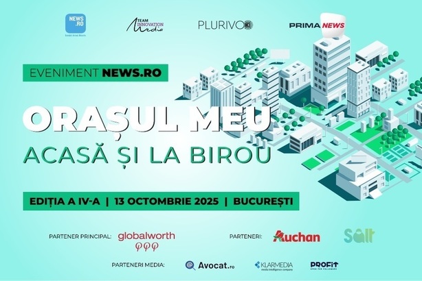 Primari și viceprimari din marile orașe participă la evenimentul premium News.ro "Orașul Meu, acasă și la birou" - ediția a IV-a