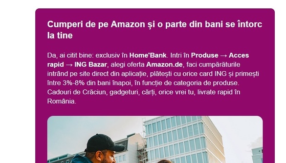 ING, mesaj către clienții din România - chatbot cu AI, când și cum să fie folosit FOTO