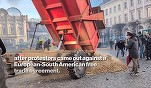 Locuitorii din Bruxelles strâng de pe jos cartofii aruncați la protestul agricultorilor VIDEO