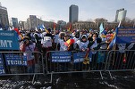 Profesorii protestează în fața Guvernului VIDEO&FOTO
