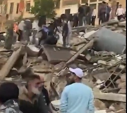 Clădire rezidențială prăbușită în Liban VIDEO