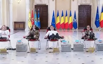 Nicușor Dan a donat sânge la Palatul Cotroceni VIDEO