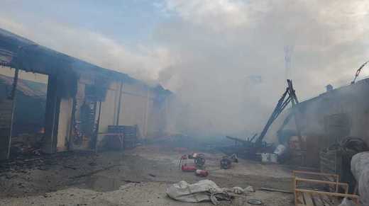 Incendiu la o fabrică de cherestea din Bacău