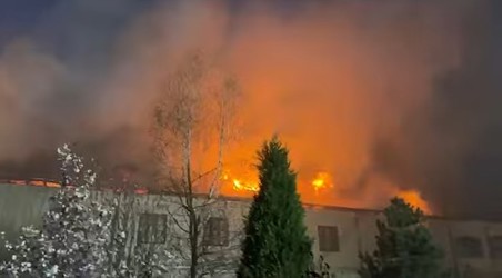 VIDEO Incendiu puternic la Mănăstirea Bistrița