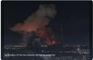 VIDEO Mii de blocuri din București, probleme cu apa caldă după explozia de la CET Vest. Ce a cauzat incendiul