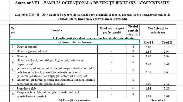 EXCLUSIV LISTA Noi salarii în administrația publică, de la director general la consilier
