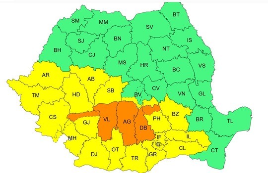 Harta avertizari meteo