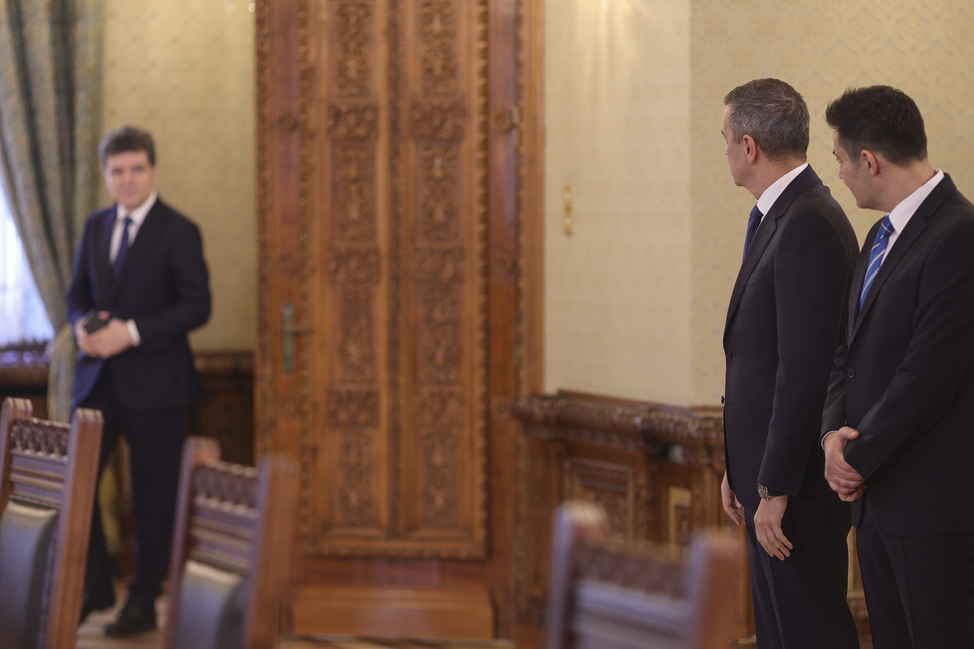 VIDEO&amp;FOTO PSD a intrat la consultări cu președintele Nicușor Dan pentru desemnarea premierului