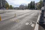 FOTO Traseu comun pentru biciclete și transport public, pe un mare bulevard al Bucureștiului