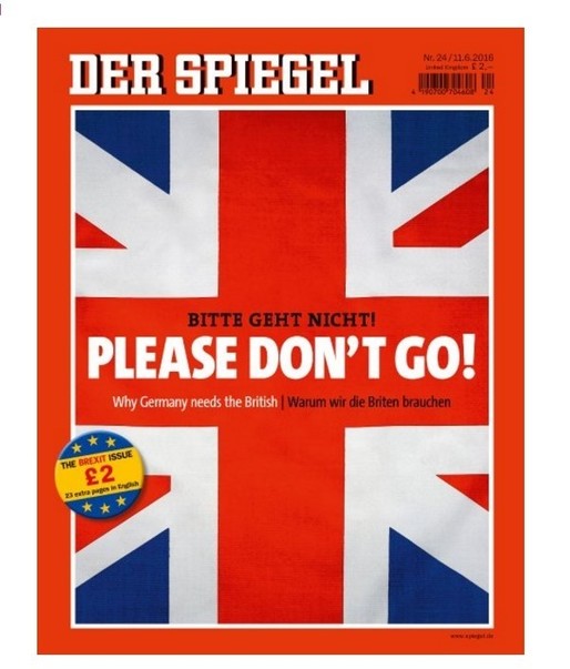 Der Spiegel, ediție specială cu mesaj pentru britanici: Please don't go!