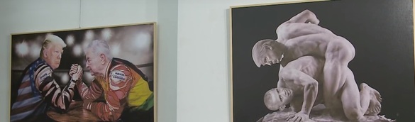 GALERIE FOTO Donald Trump - muza unui pictor albanez, care i-a dedicat o expoziție