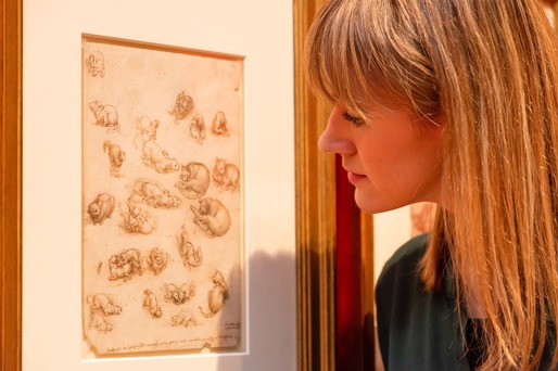Peste 200 de desene ale lui Leonardo da Vinci, din colecția regală britanică, în expoziție la Palatul Buckingham