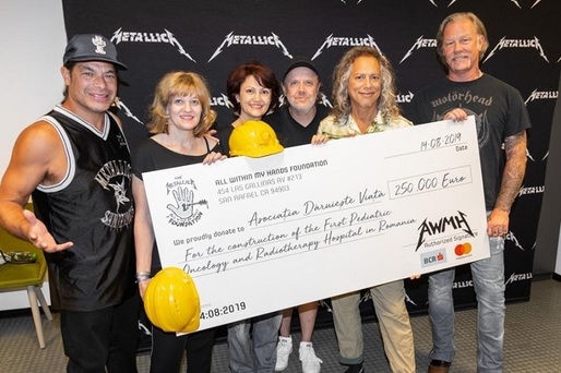 Metallica a donat peste 1,5 milioane de euro pe parcursul a 25 de concerte susținute în Europa