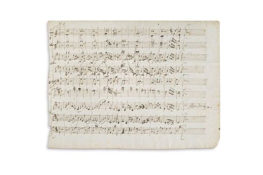 O partitură originală a lui Mozart, vândută la Paris pentru 372.500 de euro