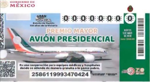 Președintele mexican vrea să ofere avionul său la tragere la sorți