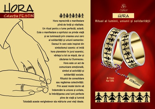 Casa de Bijuterii Sabion: verighetele reprezintă 40% din bijuteriile din aur cumpărate de români. Premieră: verighete unice în lume, cu motive tradiționale - Colecția Festin