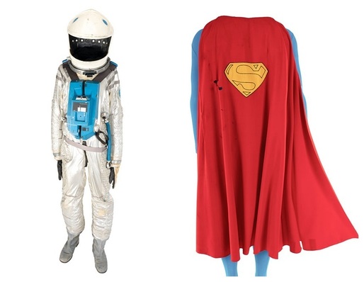 Un costum din filmul „2001: A Space Odyssey” și capa purtată de Christopher Reeve în „Superman”, vândute la licitație