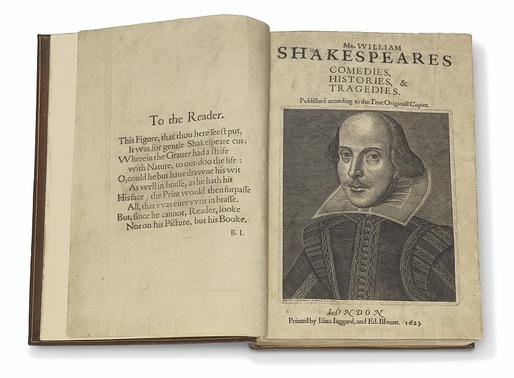 O culegere de piese ale lui Shakespeare, vândută la licitație cu prețul record de 10 milioane de dolari