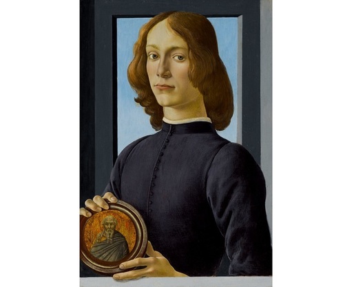 "Portrait of a Youth Holding a Roundel" al lui Sandro Botticelli - adjudecat la 92,2 milioane de dolari
